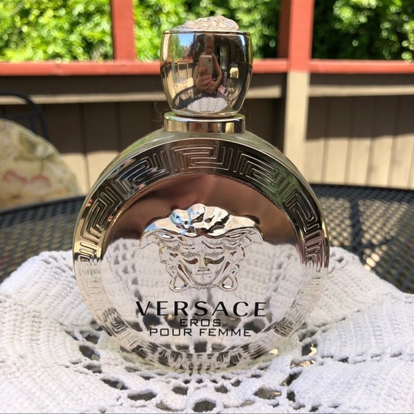 Versace Eros Pour Femme perfume 3.4 oz bottle -USED - Picture 4 of 9